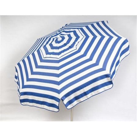 HEININGER HOLDINGS LLC Heininger Holdings 1320 Italian 6 ft. Umbrella Acrylic Stripes Blue And White - Patio Pole 1320